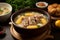 Savor Chinese flavors Delicious corn and pork bone soup