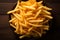 Savor the details a top down view of crispy French fries