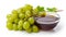 Savor the Essence of Nature: Fresh Green Grapes and Delectable Grape Molasses in a Glass Bowl - A Ca
