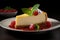 Savor the exquisite indulgence of a creamy cheesecake slice