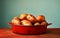 Savor the Flavor of Hickory Style Potatoes in a Red Pan, Generative by Ai