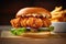 Savor the Flavor Irresistible Fried Lobster Burger, a Culinary Delight. created with Generative AI