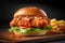 Savor the Flavor Irresistible Fried Lobster Burger, a Culinary Delight. created with Generative AI