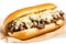 Savor the Flavor: Philly Cheese Steak Sandwich in Top-Down View