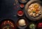 Savor the Flavors: A Top-Down View of Vibrant Chinese Cuisine Being Prepared