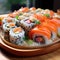 Savor the freshest flavors of the sea with this mouthwatering plate of sushi. Ai generated