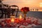 Savor love in a seaside paradise candles, flowers, sunsetƒ??romantic dinner perfection