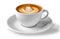 Savor the Moment: Exquisite White Cappuccino Cup for a Luxurious Coffee Experience - Generative AI