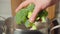 Savoring Simplicity: Fresh Broccoli Steaming on a Sunny Afternoon