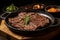 Savory bulgogi. delicious marinated grilled beef from south korea - an appetizing korean dish