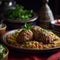 Savory Close-up Shot of Lebanese Kibbeh