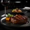 Savory Delight,Exquisite Gourmet Steak Dish with Delectable Sides for a Culinary Journey Like No Other.GenerativeAI.