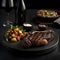 Savory Delight,Exquisite Gourmet Steak Dish with Delectable Sides for a Culinary Journey Like No Other.GenerativeAI.