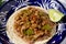 Savory delight: Ground pork tacos with peppers and beans