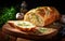 Savory Garlic Cheese Herb Bread. Generative AI