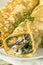 Savory Homemade Mushroom and Spinach Crepes