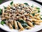Savory Italian Penne Pasta Delight with Healthy Vegetables and Mushroom Sauce AI-Generated Gourmet Cuisine