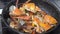 Savory Pan-Fried Medley and Steamed Crab, Restaurant Kitchen Delights