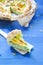 Savory pie with ricotta, parmesan and zucchini