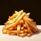Savory snack Crispy potato fry on a clean isolated background