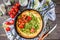 Savory vegan dutch baby baked pancake