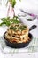 Savory vegetable waffles with cheese and herbs