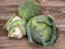 Savoy cabbage, cauliflower, white cabbage