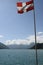 Savoy flag and annecy lake