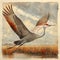 Savvy Sandhill Crane, AI generated