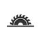 Saw blade icon in flat style. Circular machine vector illustration on white isolated background. Rotary disc business concept