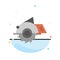 Saw, Building, Circular Saw, Construction, Repair Abstract Flat Color Icon Template