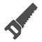 Saw solid icon. Carpentry vector illustration isolated on white. Blade glyph style design, designed for web and app. Eps