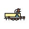 saw trailer color icon vector illustration