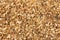 Sawdust or wood dust texture background. Wood sawdust background closeup. Sawdust floor texture. Top view. Saw dust texture, close