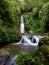 Sawer waterfall on green forest in Kuningan