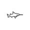 Sawfish line icon