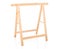 Sawhorse, DIY wooden tool on white