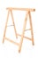 Sawhorse, DIY wooden tool on white