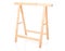 Sawhorse, DIY wooden tool on white, clipping path