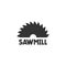 Sawmill icon. Milling cutter symbol. Vector isolated on white.