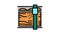 sawmill machine color icon animation