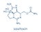 Saxitoxin STX paralytic shellï¬sh toxin PST, chemical structure Skeletal formula.