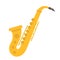 Saxophone flat icon, music and instrument