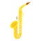 Saxophone icon, cartoon style