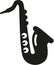 Saxophone icon comic style