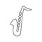 saxophone icon. Element of Theatre for mobile concept and web apps icon. Outline, thin line icon for website design and