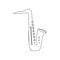 saxophone icon. Element of zoo for mobile concept and web apps icon. Outline, thin line icon for website design and development,