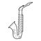 Saxophone icon, outline style