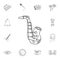 Saxophone icon. Simple element illustration. Saxophone symbol de