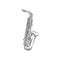 Saxophone isolated woodwind musical instrument